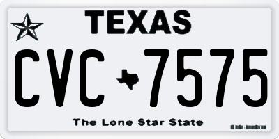 TX license plate CVC7575