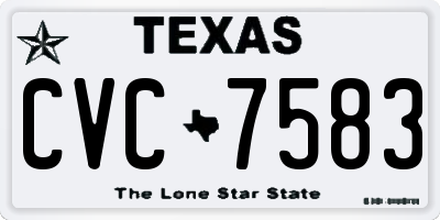 TX license plate CVC7583