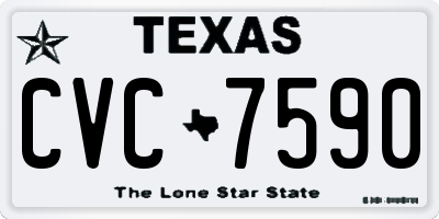 TX license plate CVC7590