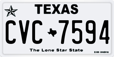 TX license plate CVC7594