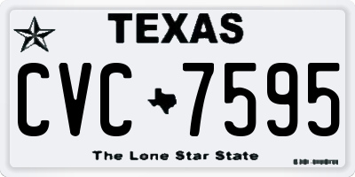 TX license plate CVC7595