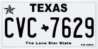 TX license plate CVC7629