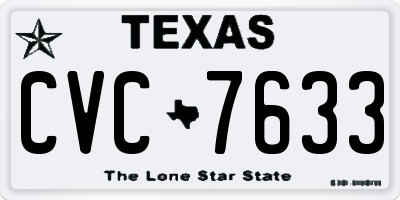TX license plate CVC7633