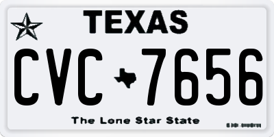 TX license plate CVC7656