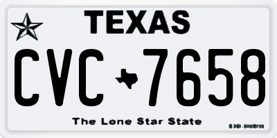 TX license plate CVC7658