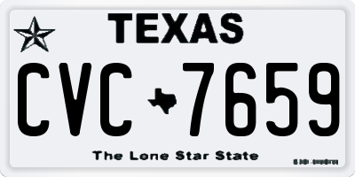 TX license plate CVC7659