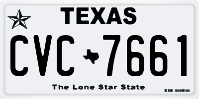 TX license plate CVC7661