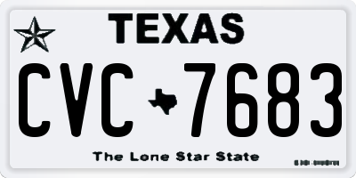 TX license plate CVC7683