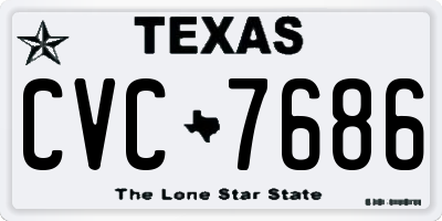 TX license plate CVC7686