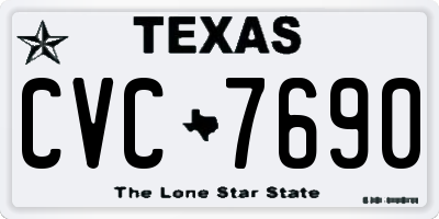 TX license plate CVC7690