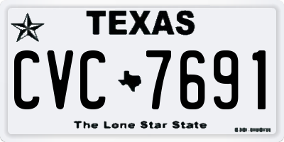 TX license plate CVC7691