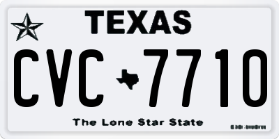 TX license plate CVC7710
