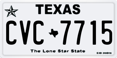 TX license plate CVC7715