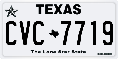 TX license plate CVC7719