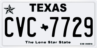 TX license plate CVC7729