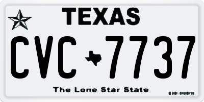 TX license plate CVC7737