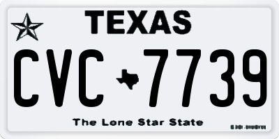 TX license plate CVC7739