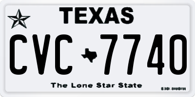 TX license plate CVC7740
