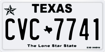 TX license plate CVC7741