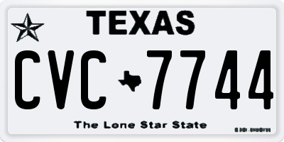 TX license plate CVC7744