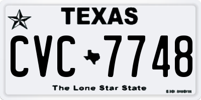 TX license plate CVC7748