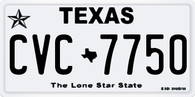 TX license plate CVC7750