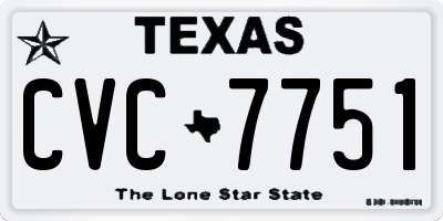 TX license plate CVC7751