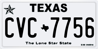TX license plate CVC7756