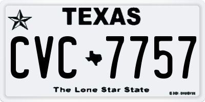 TX license plate CVC7757
