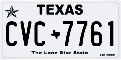 TX license plate CVC7761