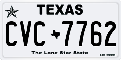 TX license plate CVC7762