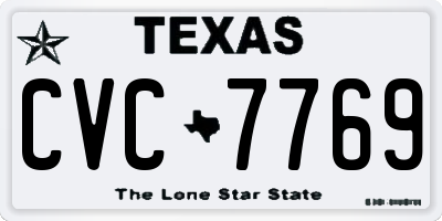 TX license plate CVC7769