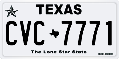 TX license plate CVC7771