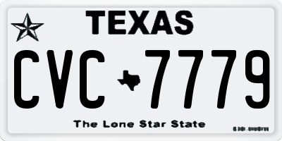 TX license plate CVC7779