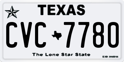 TX license plate CVC7780