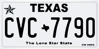 TX license plate CVC7790