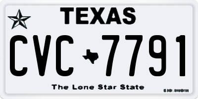 TX license plate CVC7791