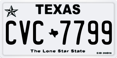 TX license plate CVC7799