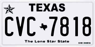 TX license plate CVC7818