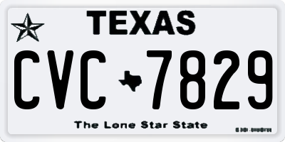 TX license plate CVC7829