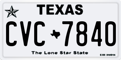 TX license plate CVC7840