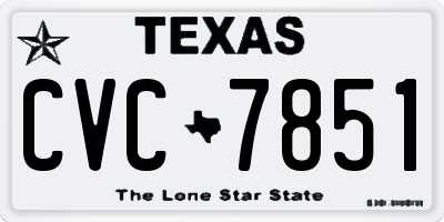 TX license plate CVC7851