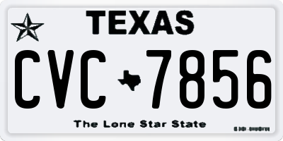 TX license plate CVC7856