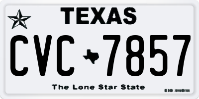 TX license plate CVC7857