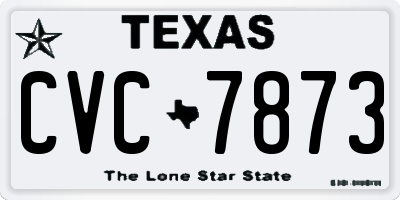 TX license plate CVC7873