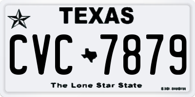 TX license plate CVC7879
