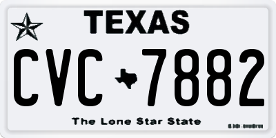 TX license plate CVC7882