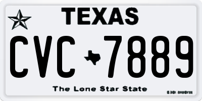 TX license plate CVC7889