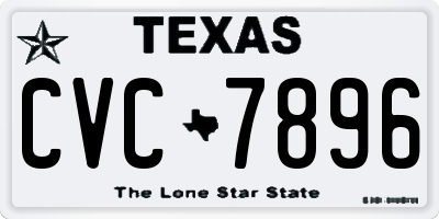 TX license plate CVC7896