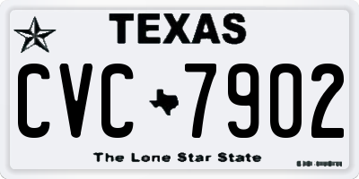 TX license plate CVC7902